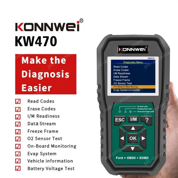 KW470 Automotive Fault Diagnosis Instrument Engine Fault Reading Fault Code Query Playback Function Testing Tools