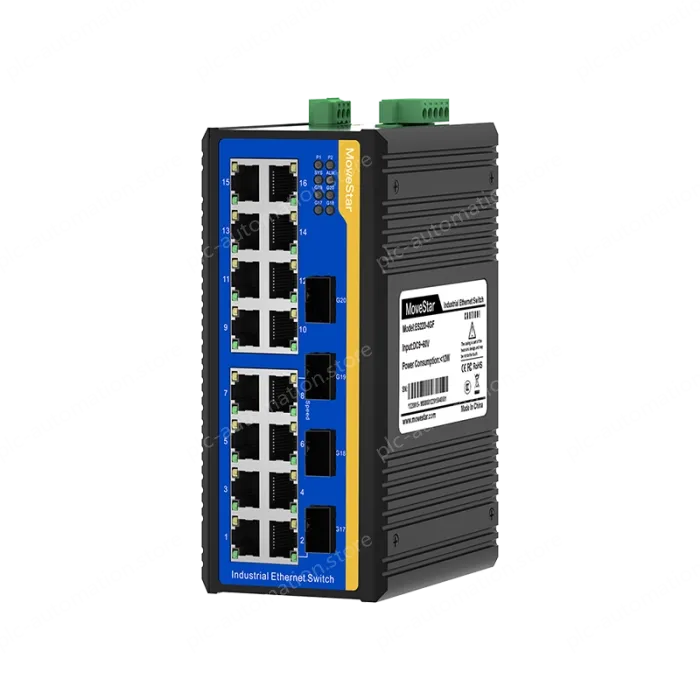 4 Ports Gigabit SFP + 16 Ports 10/100M T(x) Din-Rail Unmanaged Industrial Ethernet Switch