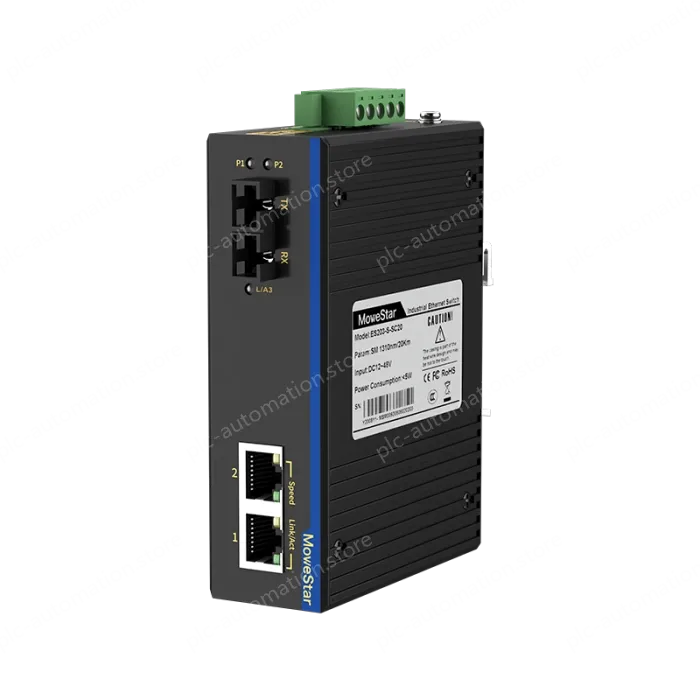 1 Port 100M F(x) + 2 Ports 10/100M T(x) Din Rail Industrial media converter