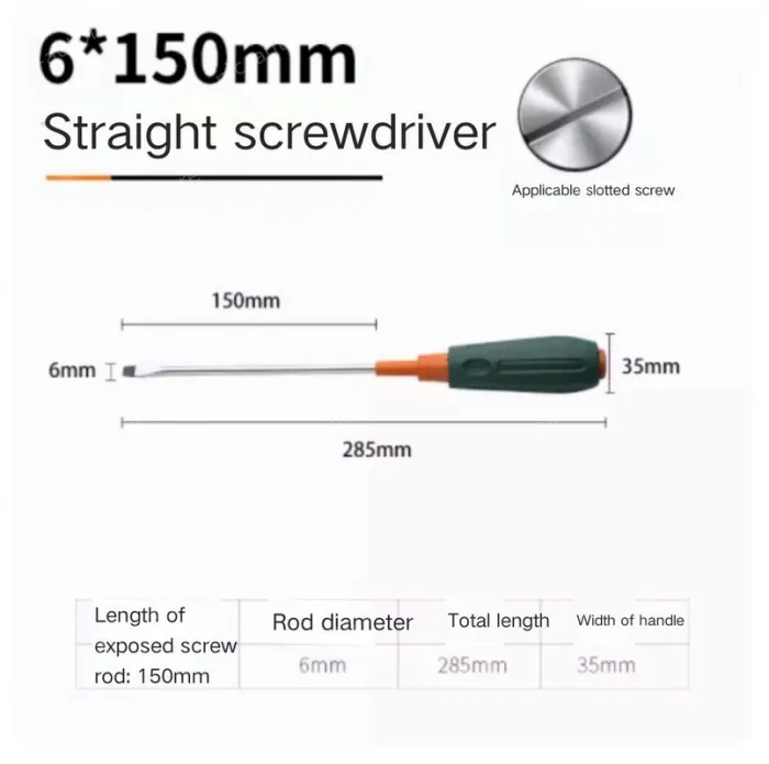 Slotted screwdriver 6*150