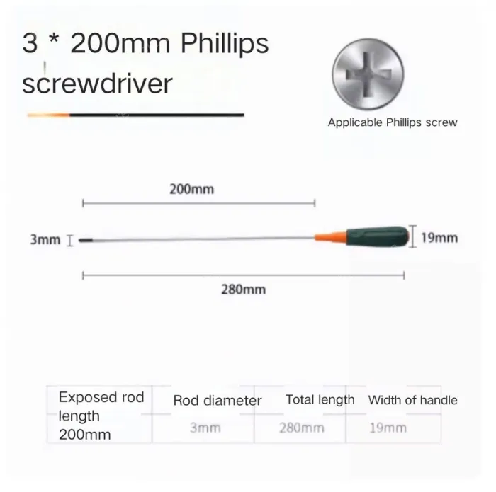 Phillips screwdriver 3*200