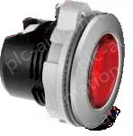 Red transparent button, plastic spray painted silver edge, can be equipped with lamp holder module