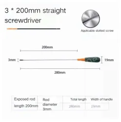 Slotted screwdriver 3*200