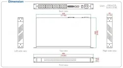 UOTEK 10/100M TCP/IP to 32 Ports RS-232 Serial Device Server