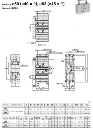 Dual Rod Cylinder JMGP Series &oslash;12, &oslash;16, &oslash;20, &oslash;25, &oslash;32, &oslash;40, &oslash;50, &oslash;63, &oslash;80, &oslash;100