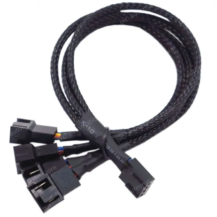 PWM four-point temperature control cooling fan extension cable 1in 4out