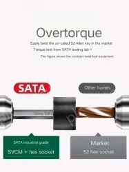 Extended flat head hex wrench 9mm 81315