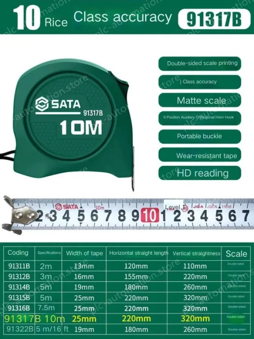 Class 1 accuracy - 10 m - ruler width 25mm - 91317B