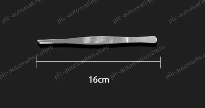 Stainless steel tweezers Straight round toe (thick) 16cm