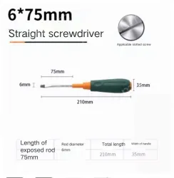 Slotted screwdriver 6*75