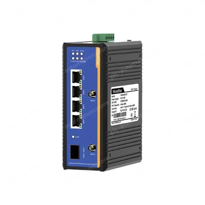 1 Port Gigabit SFP + 4 Ports Gigabit RJ45 Din-Rail Dual Band Wi-Fi6 Wireless Router