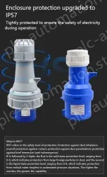 4 pole 63A Surface mounted socket