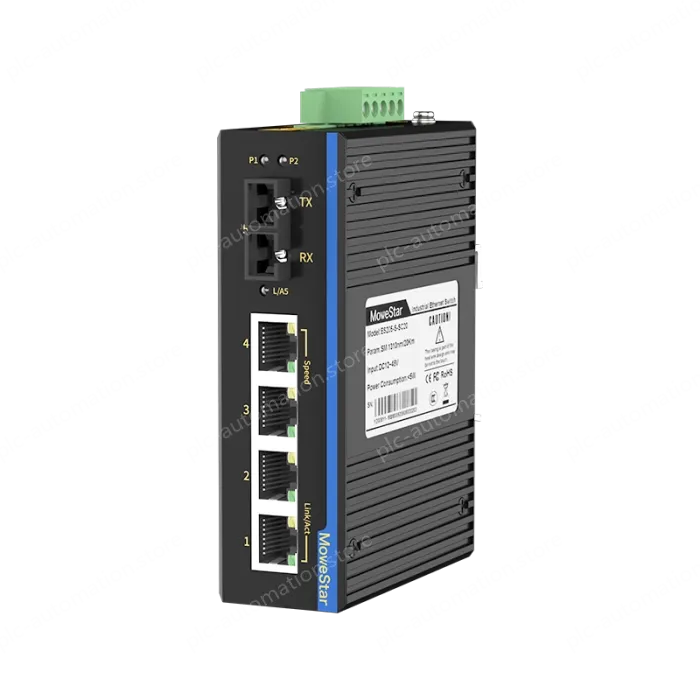 1 Port 100M F(x) + 4 Ports 10/100M T(x) Din-Rail Unmanaged Industrial Ethernet Switch
