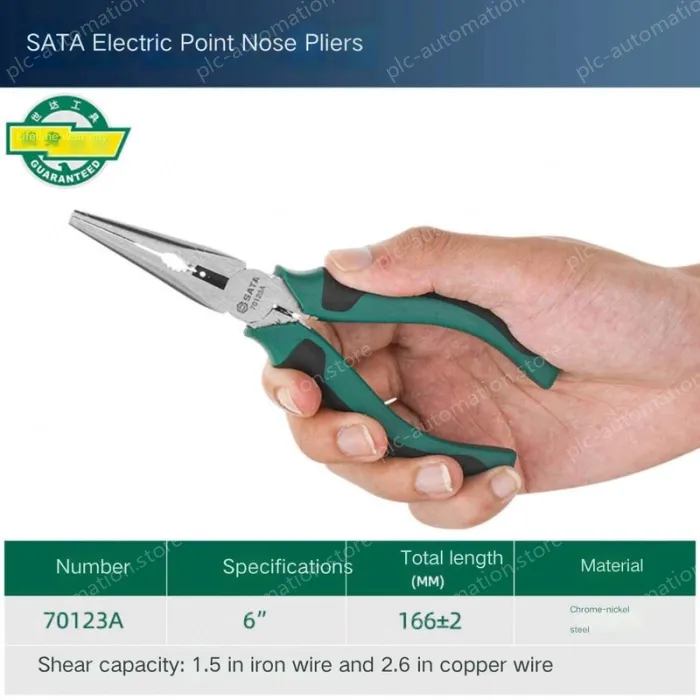 6" needle-nose pliers stripping/stranding 70123A