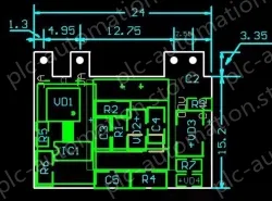 Small, safe isolated, regulated power supply switching power supply module 24V 1A