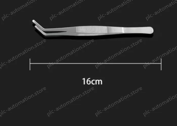 Stainless steel tweezers Curved round head (thick) 16cm