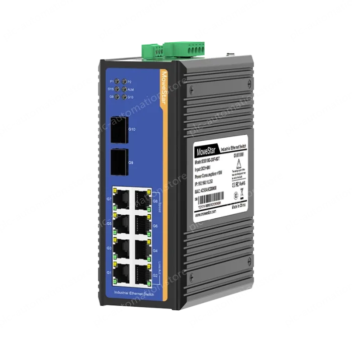 2 Ports Gigabit SFP + 8 Ports Gigabit T(x) Din-Rail Managed Industrial Ethernet Switch