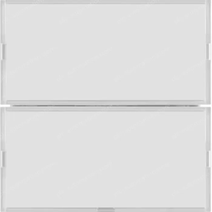 Push-button 2gang, RGB LED, int. temp. sensor, KNX - S.1/B.3/B.7, f. p.white