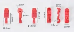 T1 red 0.3-1.5 square cord-T-type no-break wire terminal