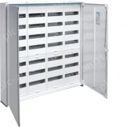 FWB encl.,univers,7-rows 336 modules cl.II IP44 w.plain door, 1100x1050x161mm,QC