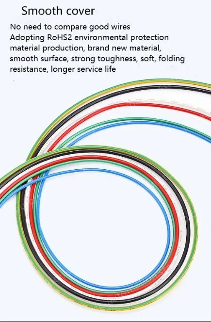 Teflon Wire Cable 20AWG Yellow to Green 20 cores