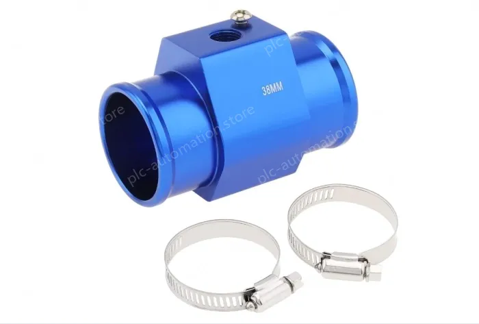 Water Temperature Connector Tube, Radiator Sensor, Temperature Sensor Connector, 38mm Aluminum, with Clamp