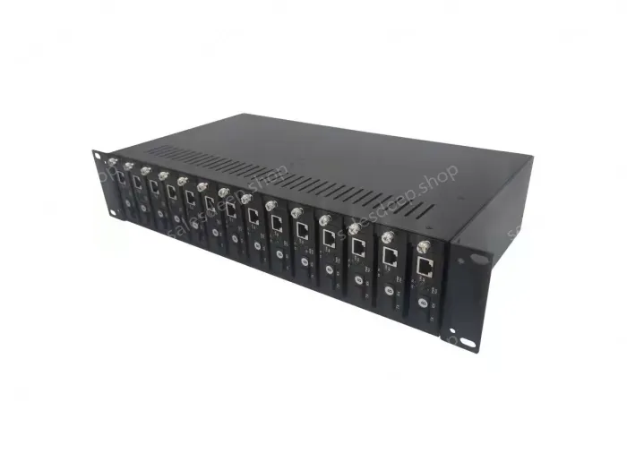 UOTEK UT-N602U14DP 14-slot Fiber Optic Transceiver Rack