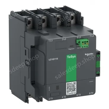 LC1G1854KUEN Contactor, high power, TeSys Giga, standard version, 4 pole/NO, AC-1 <=440V 305A, 100-250VAC/DC coil